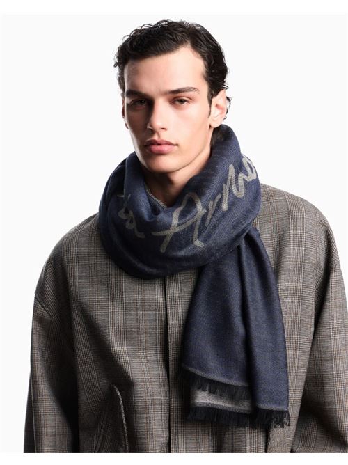 Scarf with signature logo embroidery Emporio Armani | EM003762 AF19805.FB342